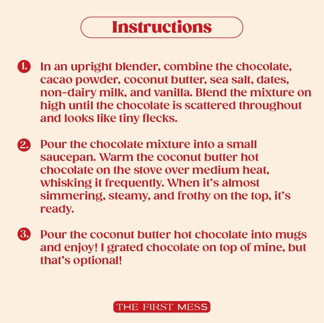 Hot cocoa dreams with a vegan twist! Sip into cozy vibes with this dairy-free hot cocoa recipe, enhanced with a dollop of velvety goodness from our Coconut Manna. 

Follow the link for the full recipe - bit.ly/3SOjbPg