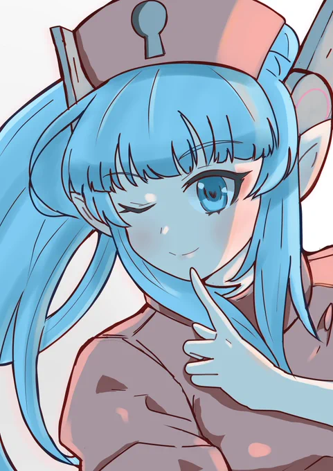 今日はフォロワーの鍵花プリム さん描きました ナースさんバージョンで( ੭˙ᗜ˙)੭  #イラスト