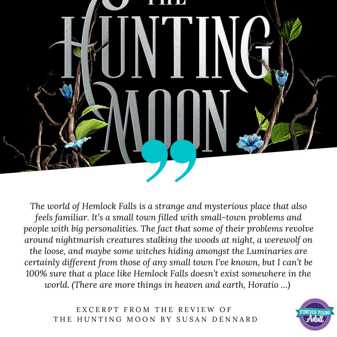 THE HUNTING MOON, the second book in @stdennard's Luminaries series, doesn't fall prey to the dreaded Bridge Book Blues—and Jay Friday continues to be Hall of Fame MLD material, even when [REDACTED] is revealed. Check out Mandy C.'s review at foreveryoungadult.com/book-report/th….