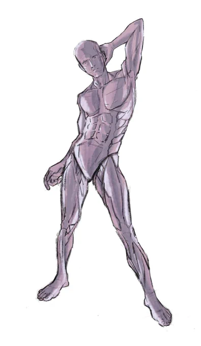 Posemaniacs使って練習で描いてたんだけど、足が描けなさすぎて10年くらい時経ったかと思ったね
