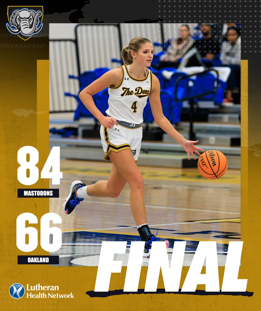 MastodonWBB's tweet photo. BIG win for the 'Dons to open Horizon League play! Ryin Ott had a career-high 21 points with five 3-pointers!

#FeelTheRumble #HLWBB https://t.co/sxe8pbZYms