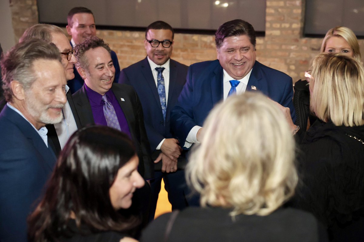 GovPritzker's tweet photo. Humbled to be an @IFAChicago’s Visionary Leadership Honoree and proudly share it with @ILFilmOffice.

We shattered records with $691 million in 2022 in film production revenue — allowing our community of creators to continue to grow here in Illinois. It's progress we'll build on. https://t.co/ZLw5GbqJda