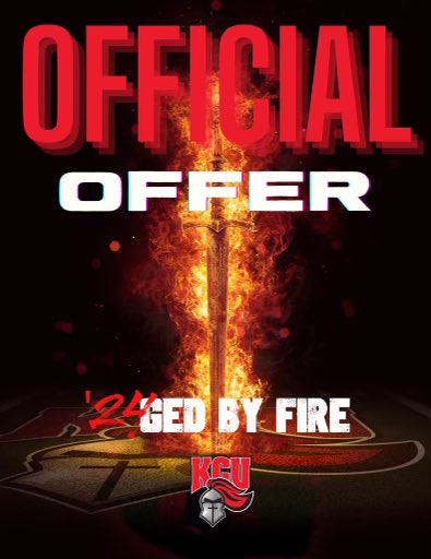 After a great conversation with <a href="/coach_G63/">Ethan Gossage</a> I am blessed to receive my 5th offer from <a href="/GoKnightsFB/">KCU Football</a> !! <a href="/coachaubry/">Coach Aubry</a> <a href="/CSmithScout/">Chris Smith</a>