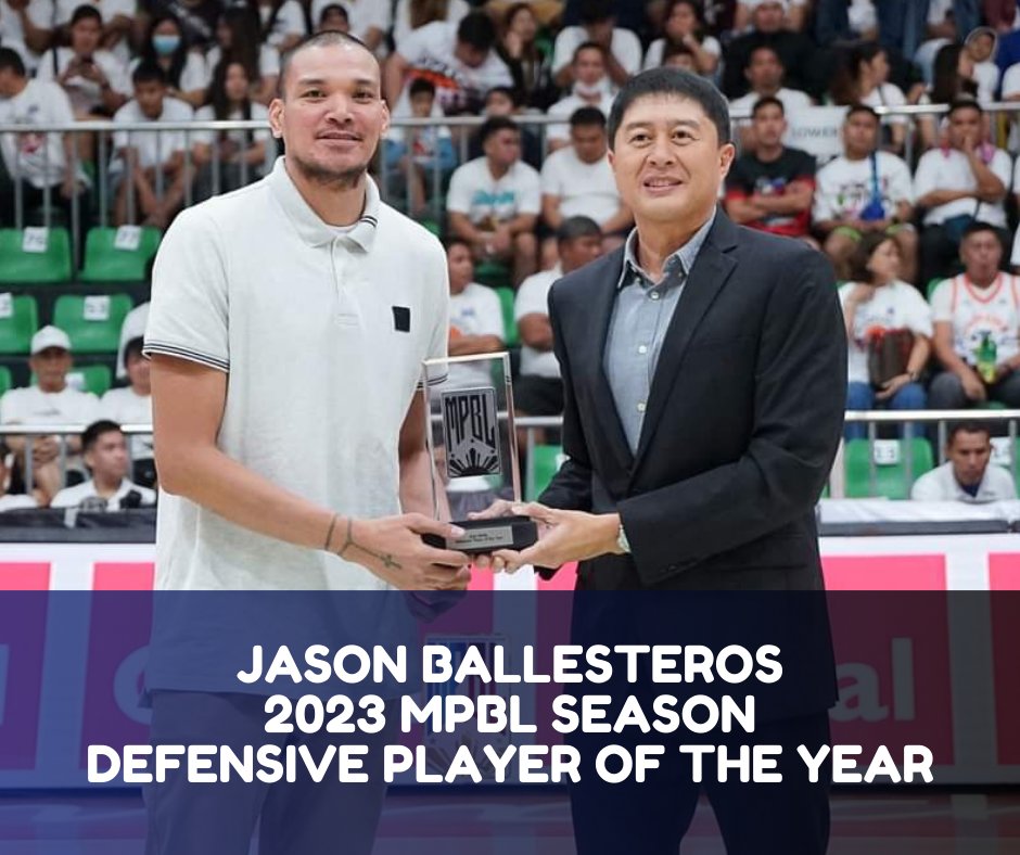 Jason Ballesteros of the Pasig City MCW Sports is MPBL 2023 Season Defensive Player of the Year. #mpblplayoffs2023 #mpbl2023 #MPBLPlayOffs #MPBL