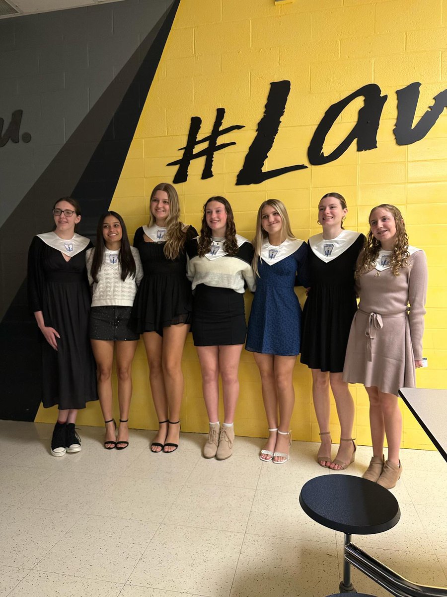 SEVEN of our athletes were inducted into the National Honor Society tonight!! Athleticism and Brains! Congrats to Riley, Sana, Gianna, Paige, Natalia, Olivia, and Charlotte.