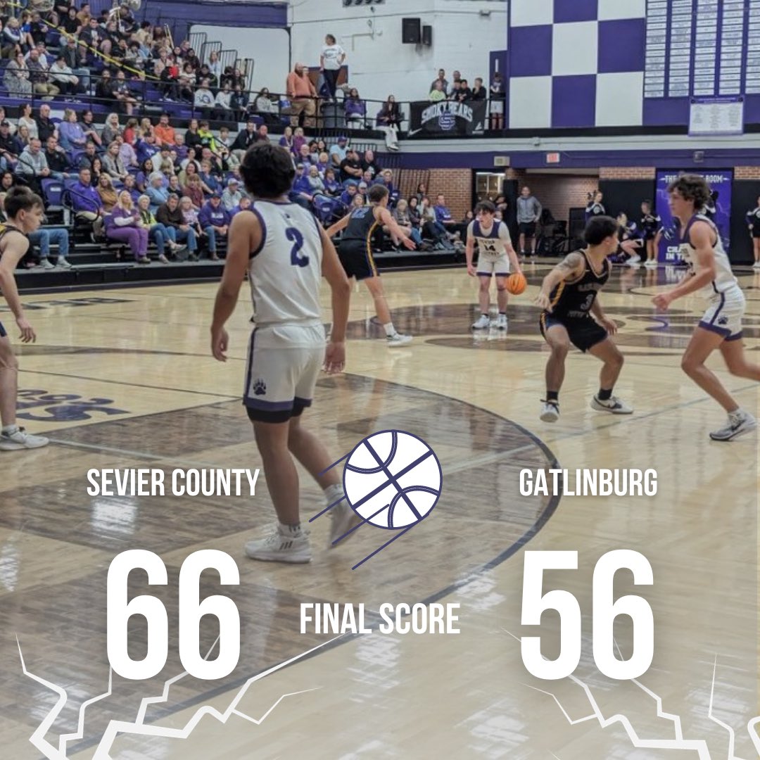 Bears For The Win! Final Score of the Game is 66-56! Come out to see your Smoky Bears play tomorrow night at Northview! Go Bears!🐻💜