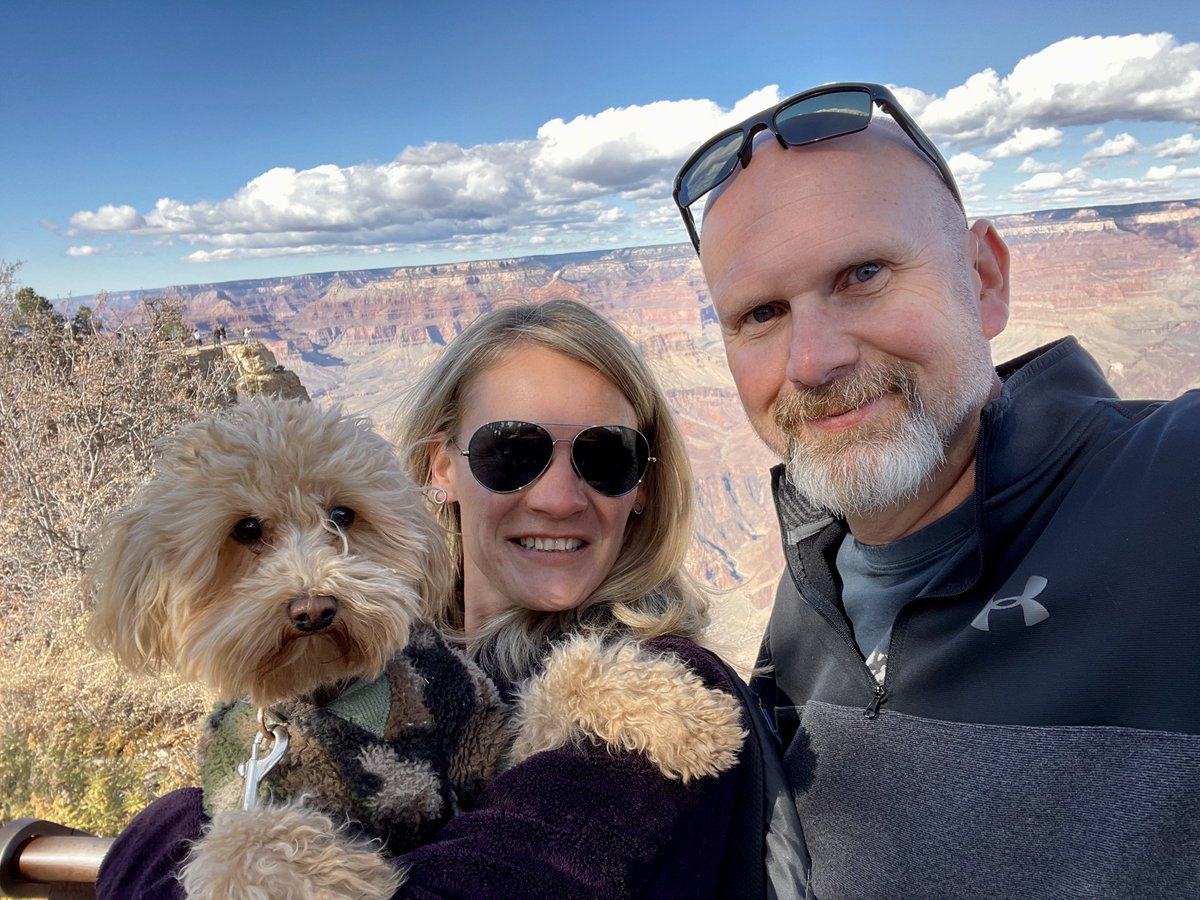 highlifeoutdorz's tweet image. Another stellar day! This time we’re at Grand Canyon National Park. Stunning views that cannot be fully captured with a camera.

#rvlife #gorving #fulltimervers #travel #arizona #grandcanyonnationalpark #seeallthethings #keepyourdaydream #goldendoodle #finn #digtalnomad