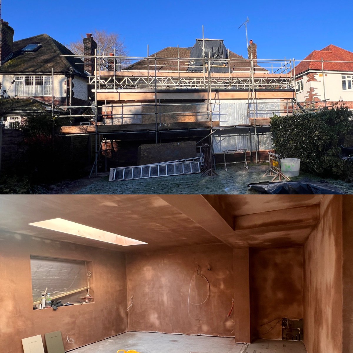 Really impressed after my site visit yesterday how quickly this project is progressing. Started on site in September, Will and his team are making great progress on the total strip out, remodel loft conversion and extension.