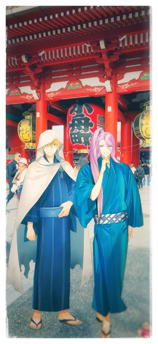浅草を楽しむ姥蜂とあるじのおみくじの結果が心配な姥蜂と落語に付き合ってくれる姥蜂  おみくじは良いことばっかりの吉でした