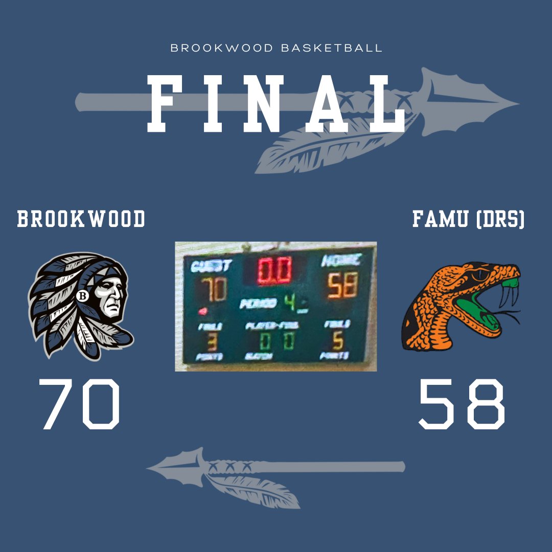 BwoodWarriors's tweet photo. Thursday night final for the Brookwood Varsity Boys vs. FAMU (DRS)!
#SuccessIsInTheDetails
#SPEAR
#NockYourArrow https://t.co/6AKXqVv0dB