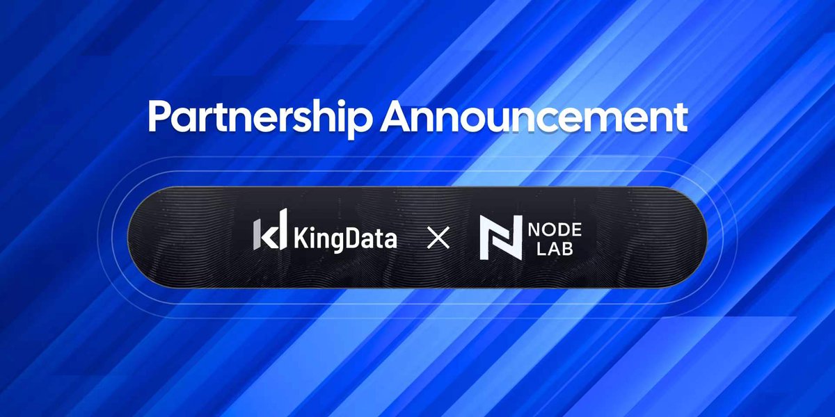KingData_com's tweet photo. 🎉 Exciting news! #KingData and #Nodelab are joining forces to strengthen the development of the web3 ecosystem in the Long Crypto world!

✅ Follow @KingData_com, @NodeLab_ , @logearn_com on FL. 
✅ Join our Telegram group at https://t.co/y9omOflD6F.

👉 Node Lab is an investment and financing platformthat focuses on the early-stage new economy sector. 

🎁 Get an exclusive #Badge #OAT as a special offering.

Task：https://t.co/Q69o7oBPAW