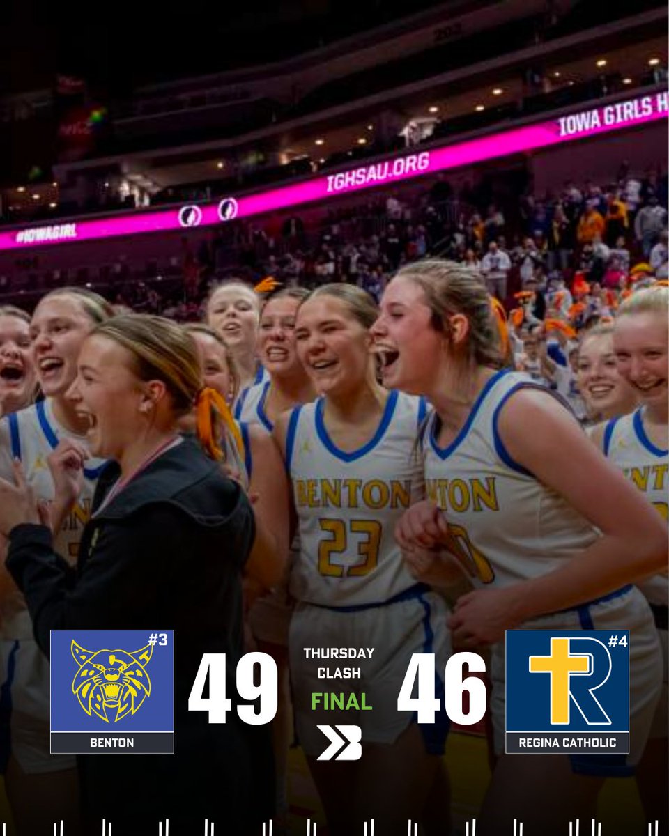 BENTON HOLDS ON!
#3 Benton overpowers #4 Regina in a nail-biter!