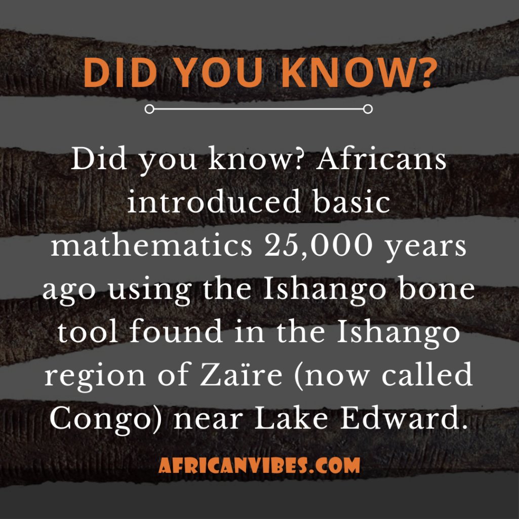 africanvibes's tweet image. 🌍💡 25,000 years ago, Africans in the Ishango region were pioneering in mathematics! Discover this incredible historical fact in our latest blog. #AfricanHistory #MathOrigins #IshangoBone #CulturalHeritage #HistoricalDiscovery
👉 Read now: africanvibes.com/interesting-fa…