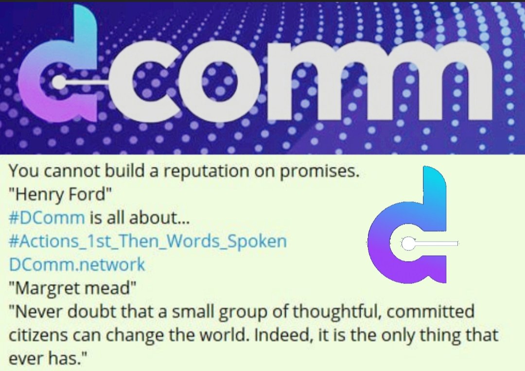 Cryptos_24_7's tweet image. #Actions_1st_Then_Words_spoken
This is the @DComm_Official mantra for those who are looking for a real gem. #DCM #IamDComm
💎💎💎💎💎
♻️♻️♻️♻️♻️
🌏🌏🌏🌏🌏