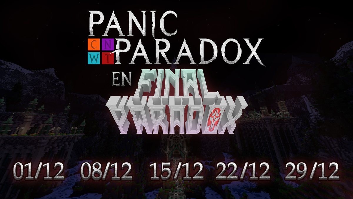 💥SUPER ANUNCIO💥

¡Este diciembre tenemos una nueva serie en un nuevo canal con <a href="/Altnoee/">поее :) ノエエ ✰</a>, <a href="/Wachimingo_/">Wachimingo</a> y <a href="/Tux787/">Tux787</a>!

Hace un año grabamos FINAL PARADOX, y hoy estamos listos para compartir nuestra experiencia :)

✨ Episodio 1: HOY a las 17:00hs ARG ✨

➡ youtube.com/channel/UCb8Ue…