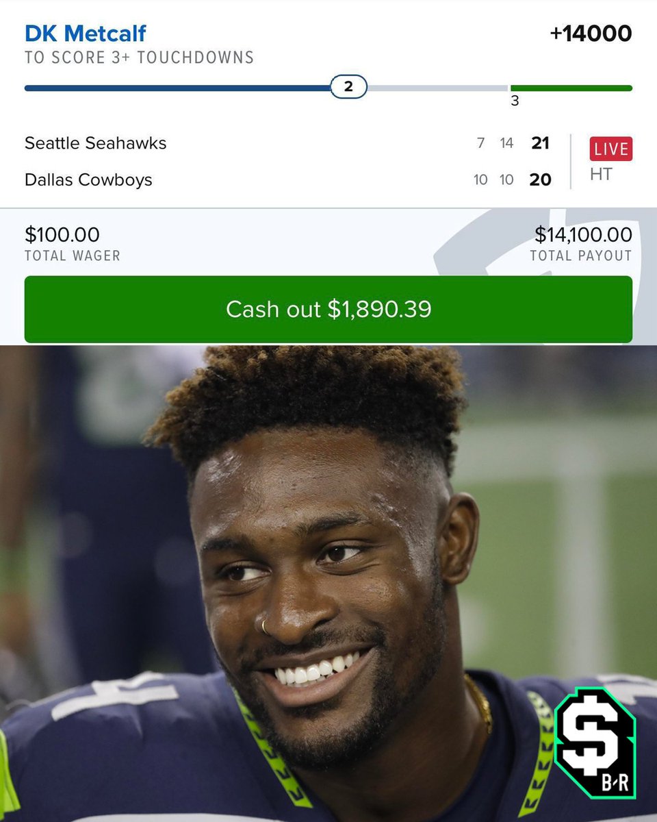 br_betting's tweet photo. DK 3+ TD LIVE BET ONE TD AWAY FROM CASHING $14K 👀

Are you cashing out or letting it ride?

(IG: mkhabte1984 @fdsportsbook) https://t.co/WBQdMcvwke
