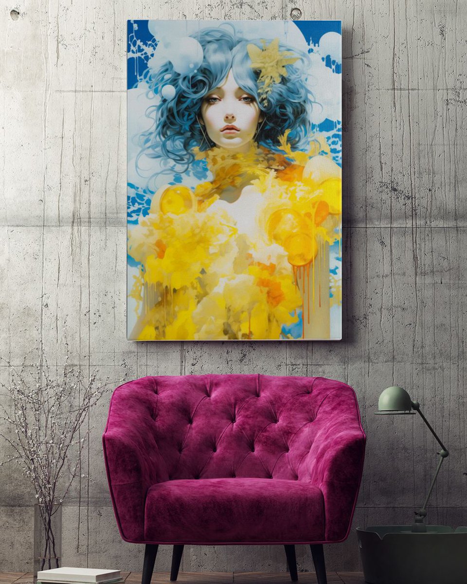 Yellow Blossom Lady on Blue Sky | Available now🤩
Learn more 👉 vinathie.com/search?s=yello…
#wallart #homedecor #interiordecor #canvasprint #Sales #homeaccents #abstract #floral #beautifulgirl #AIart #Yellow #Blue #portrait