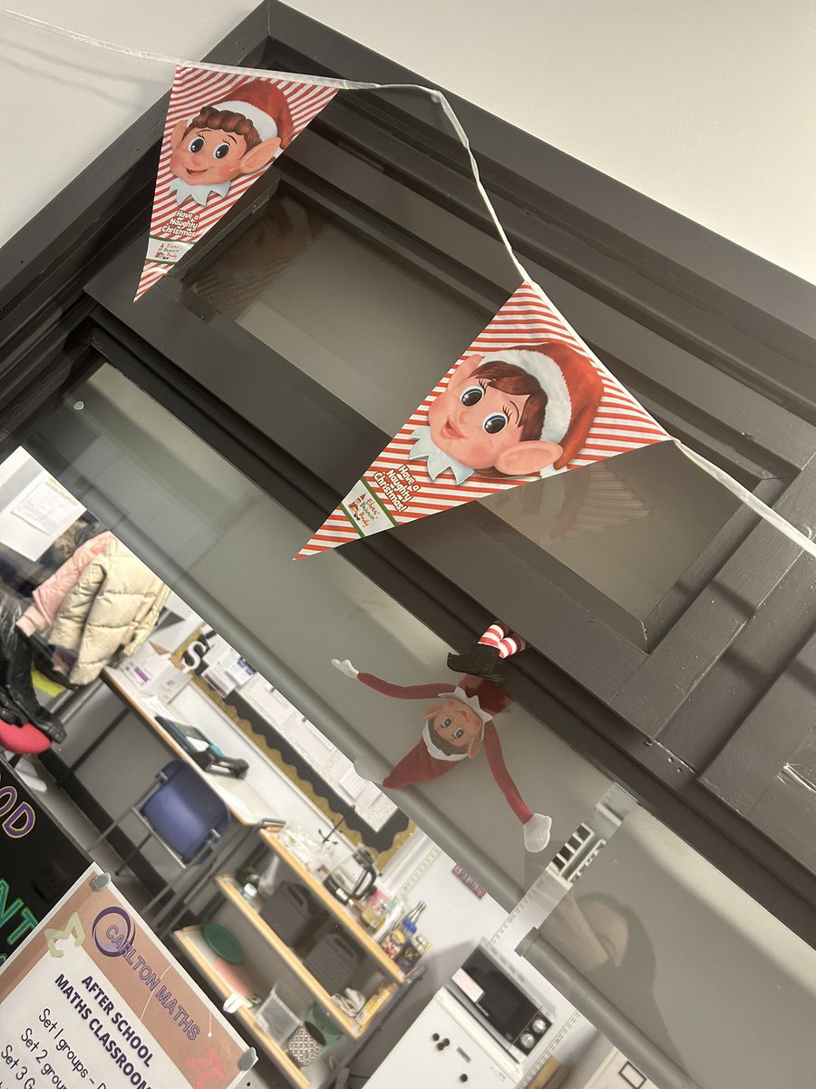 Euclid the elf has entered the Maths department to cause mischief throughout December! 🎄#Maths #Fatherofgeometry