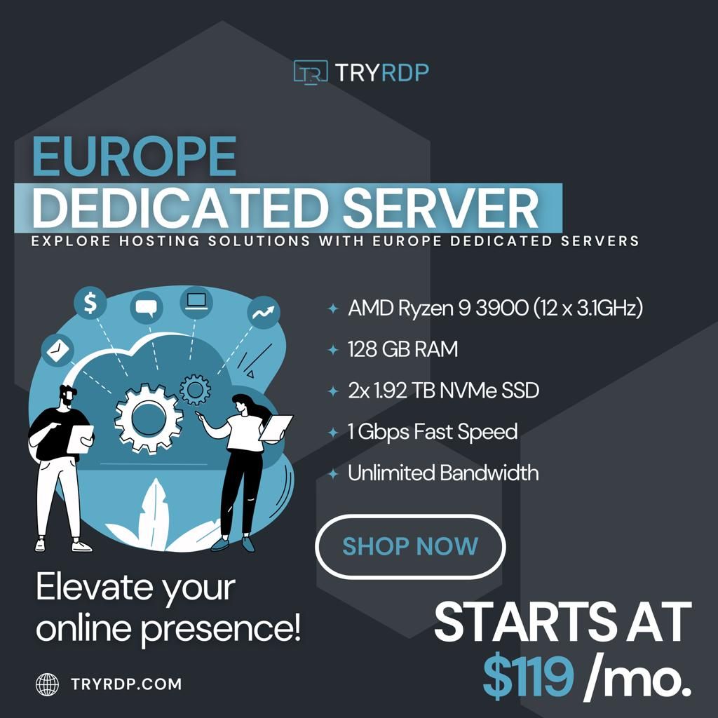 TryRDP's tweet photo. 🚀 Elevate your digital game with TryRDP's Europe Dedicated Server! 🌍💻

Starting at just $119/month

👉 Click the link - https://t.co/Xyb0yYsjBp 

#TryRDP #EuropeDedicatedServer #NextLevelPerformance #RDPServer #BuyRDP #RDP #BuyRDPOnline #AdminRDP #CheapRDP https://t.co/qCamXB50lz