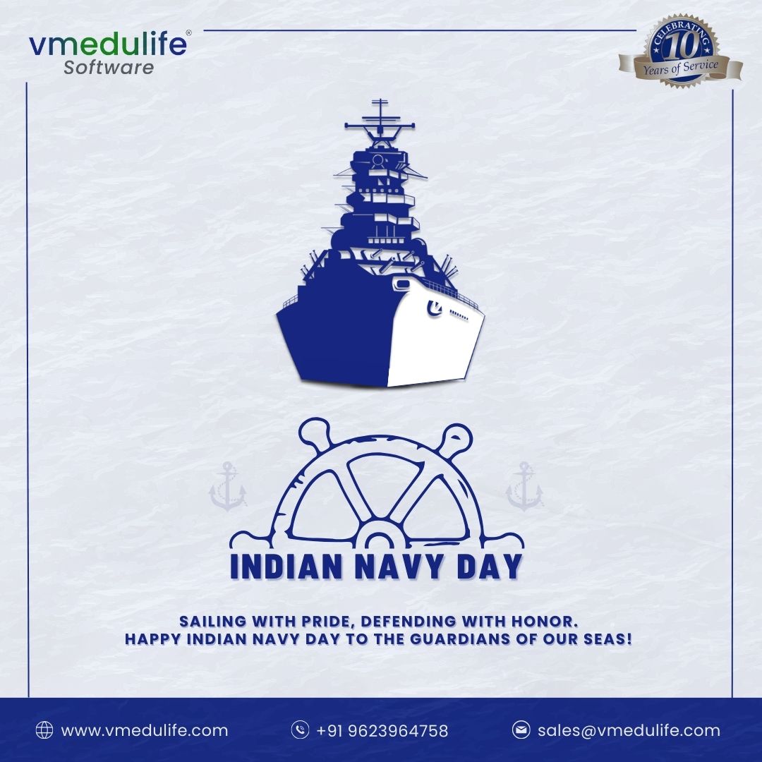 🌊 Happy Indian Navy Day! May the waves of success and glory continue to propel you forward!⚓
.
.
#IndianNavyDay #SaluteToTheBrave #GuardiansOfTheSeas #JaiHind #IndianNavy #SeaWarriors #DefendersOfTheCoast #NavalExcellence  #IndianArmedForces #vmedulife #Celebrating10Years