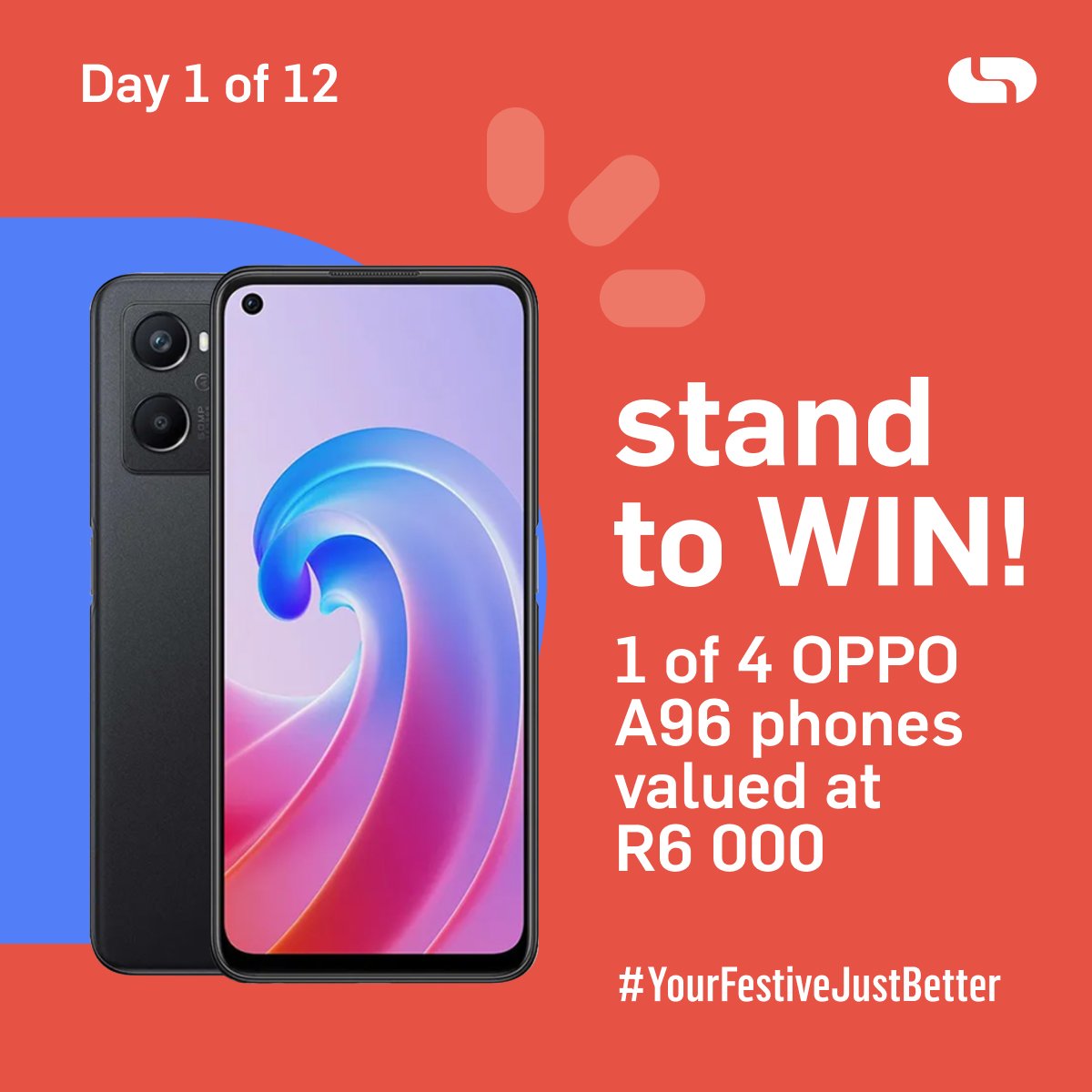 Welcome to day 1 of our 12 days of festive! 🎁 Today's challenge is all about maximising your value. Share what you love about the Capitec Connect 10 GB data bundle, and you could win 1 of 4 OPPO smartphones worth R6 000 each! 📱 Reply using #YourFestiveJustBetter to enter.