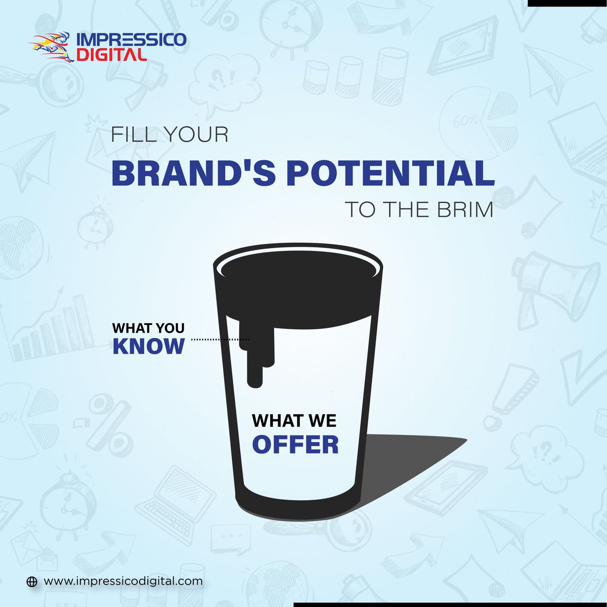 Take your brand to new heights with Impressico Digital!
  
Simple yet powerful marketing that connects you to your audience. 

Let's make your brand unforgettable. Start now at impressicodigital.com 

#ImpressicoDigital #GrowYourBrand #DigitalImpact #MarketingThatWorks