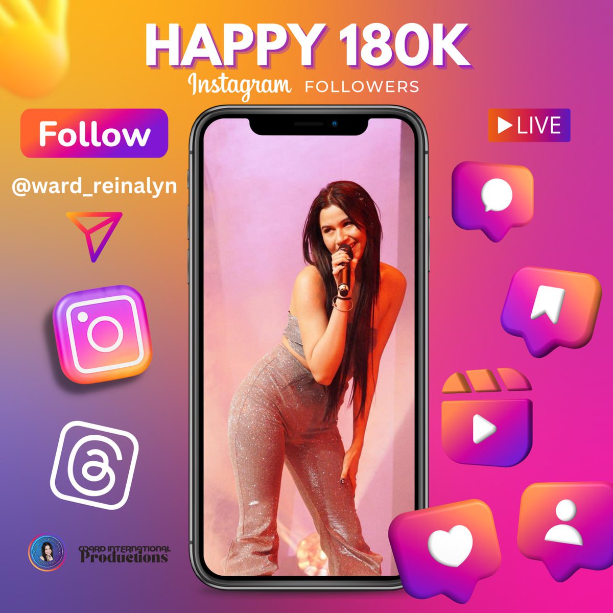 Congratulations Mahal namen <a href="/WardReinalyn/">Ward_reinalyn</a> 🥳🎉💙

IG 180K FOLLOWERS
instagram.com/ward_reinalyn?…