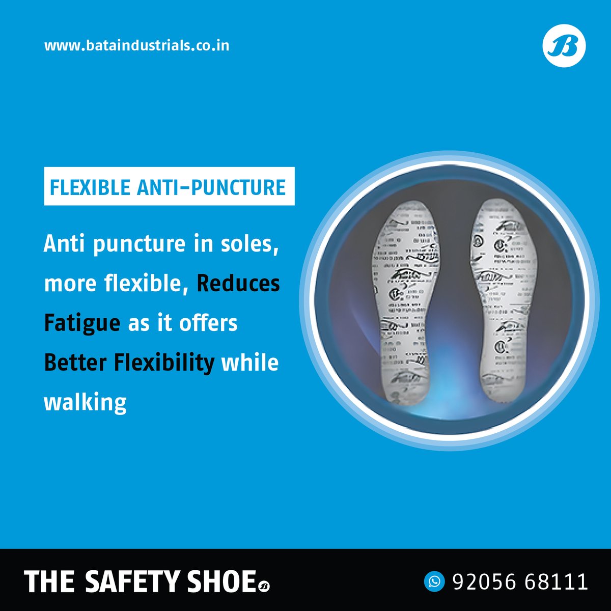 Make the move today. Shift to Bata Industrials - The Safety Shoe
WhatsApp Us - +91-9205668111 or visit us at
bataindustrials.co.in
#BATA #FootwearInnovation #ShoeTech #ComfortAndSafety #BATAShield #TPUStabilizer #CompositeToe #TechnicalInsole #AntiPunctureSole #bataindustrials