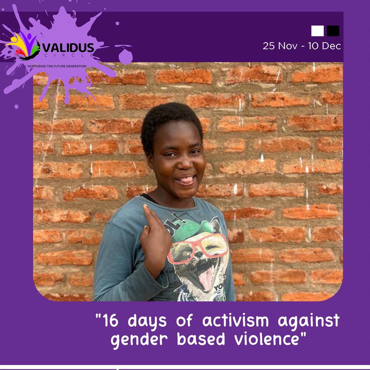 validus_circle's tweet image. Dont look away, act against violence! @validus_circle is taking actions to end gender based violence and femicide leaving no one behind.
#16Days #MeToo #WhyIStayed