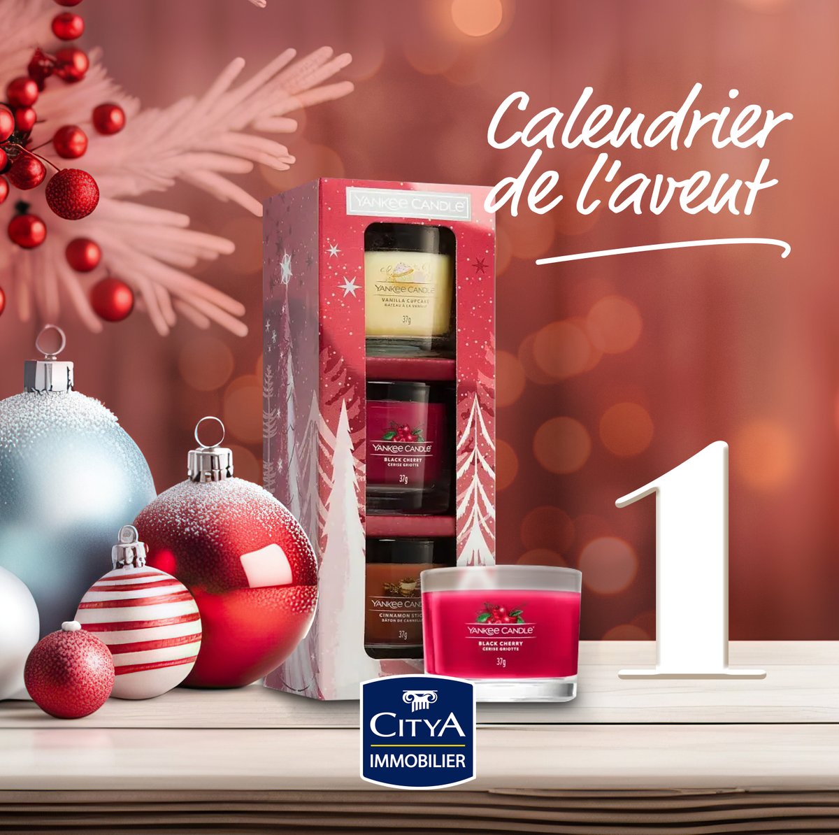 Citya Immobilier (@cityaimmobilier) on Twitter photo #CalendrierdelaventCitya – Jour 1 ! 🎁🎄
Nous vous proposons de remporter un set de bougies Yankee Candle !
Pour participer c’est simple, vous devez :
➡️ RT + Follow ✅
➡️ Tag 1 ami  ✅
TAS lundi ! #concours 🍀
+ d’info ➡️ shorturl.at/svxyz #CalendrierdelaventCitya – Jour 1 ! 🎁🎄
Nous vous proposons de remporter un set de bougies Yankee Candle !
Pour participer c’est simple, vous devez :
➡️ RT + Follow ✅
➡️ Tag 1 ami  ✅
TAS lundi ! #concours 🍀
+ d’info ➡️ shorturl.at/svxyz