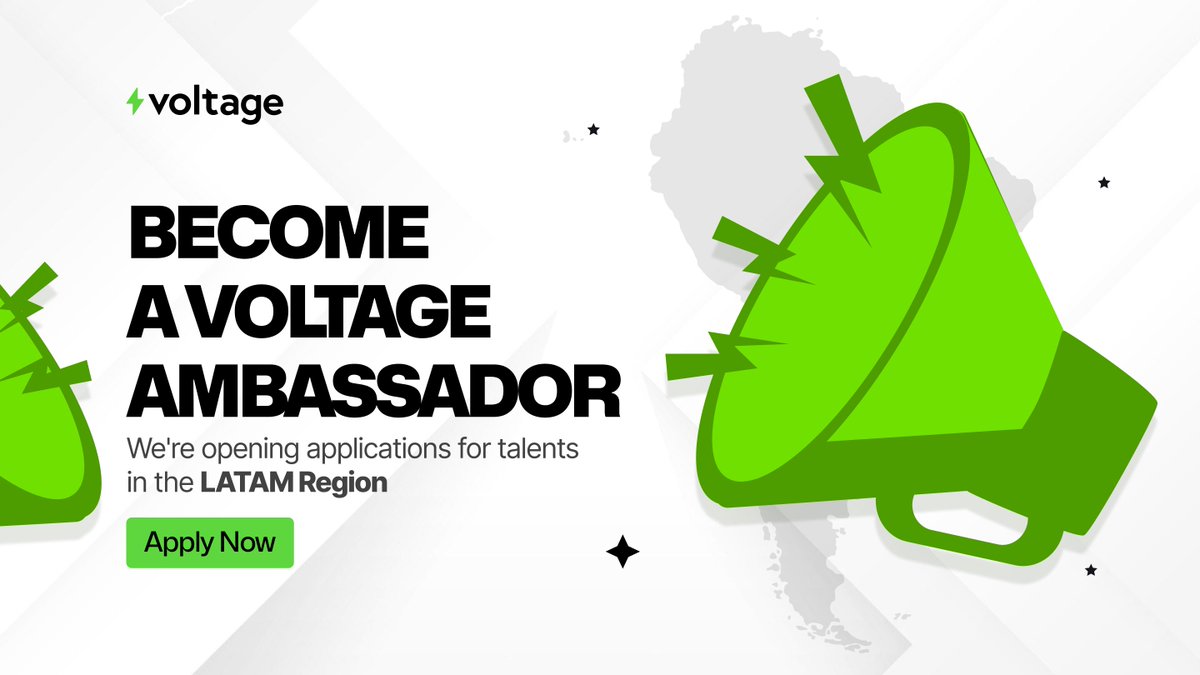 voltfinance's tweet photo. ⚡️ Calling all #DeFi enthusiasts in LATAM!🇪🇸

We are looking for passionate Ambassadors to represent Voltage and @Fuse_network's ecosystem.

If you're eager to join our team, apply now through our Google Form📩👇
https://t.co/Q4H6b3BVyN https://t.co/mM4PTeQjou