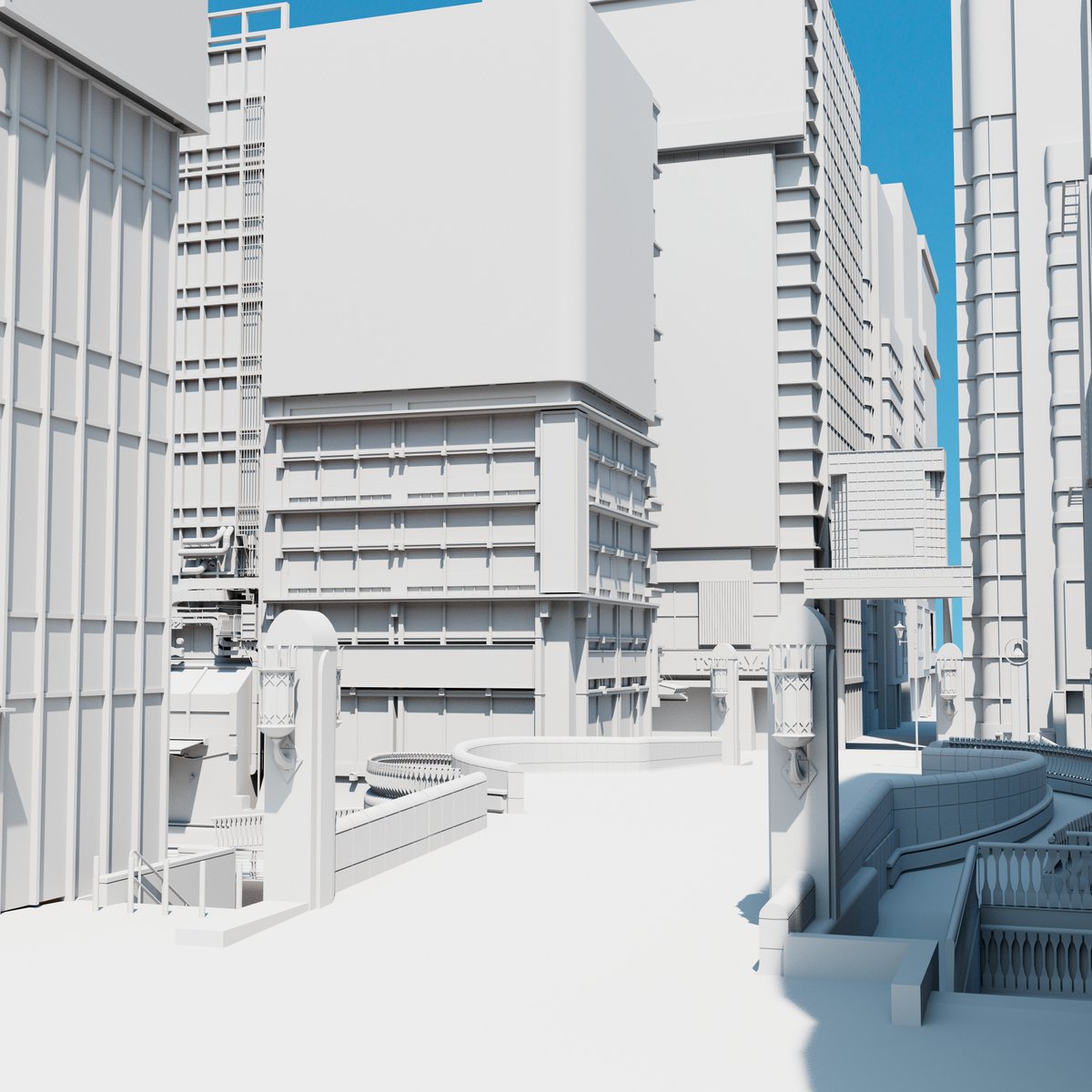 大阪の道頓堀を3DCGで再現中...🎬
#Maya #3dcg