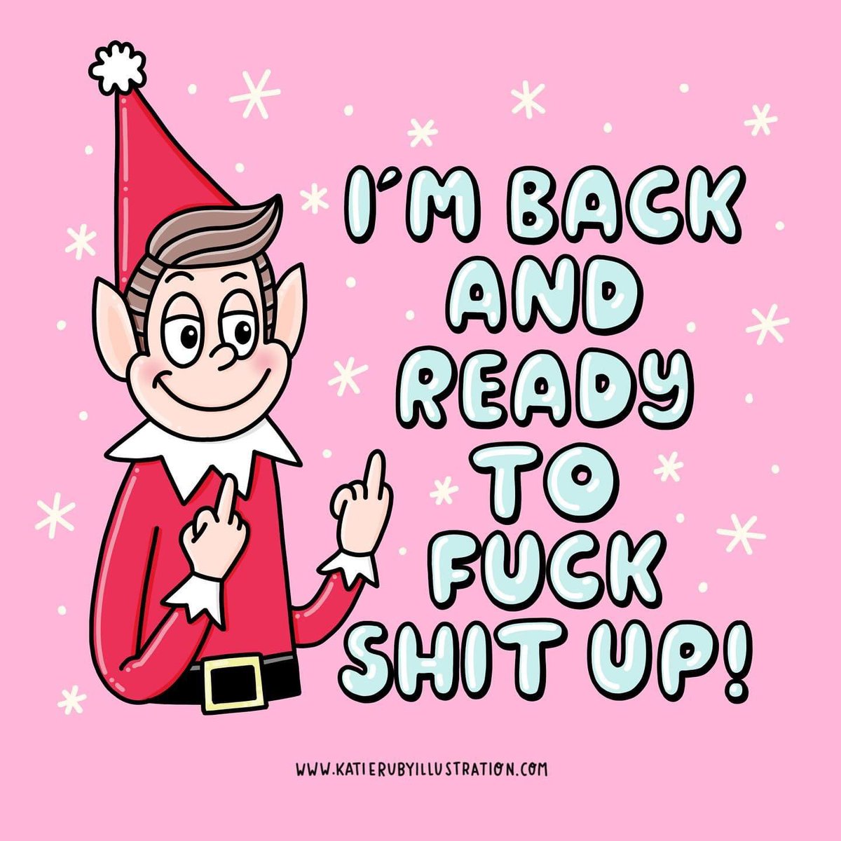 KatieRubyMiller's tweet image. Hello December! 

The naughty elf’s are back and badder than ever!!

#illustration