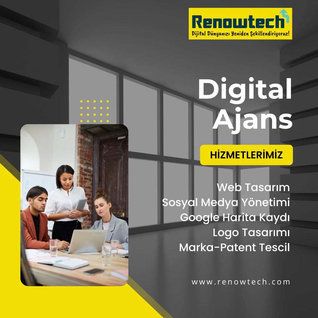 Renowtech, dijital dünyanızı şekillendiriyor....

#renowtech #webtasarım #sosyalmedya #googleharita #logo #kurumsalkimlik #markatescil