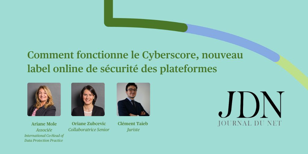 CYBERSECURITE | Comment fonctionne le Cyberscore, nouveau label online de sécurité des plateformes
<a href="/ARIANEMOLE/">Ariane Mole</a> avec Oriane Zubcevic et Clément Taieb vous apportent leur éclairage à lire dans le <a href="/journaldunet/">Le Journal du Net</a>
👇 journaldunet.com/cybersecurite/…… #cyberscore #cybersécurité
<a href="/twobirdsprivacy/">Bird & Bird Privacy</a>