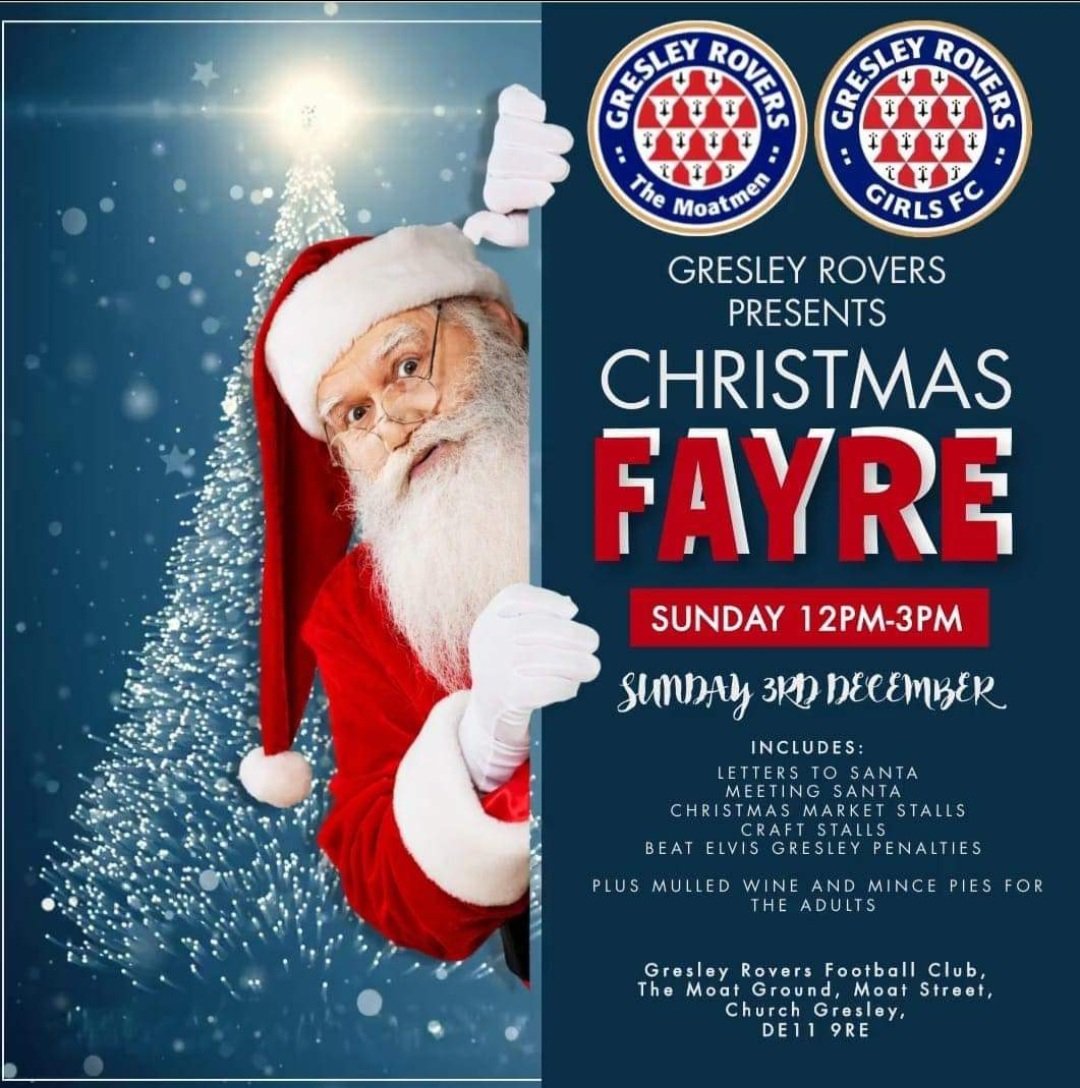GresleyRoversSC's tweet image. Hope to see you all on Sunday to spread some festive cheer. There may even be a visit from the big man himself