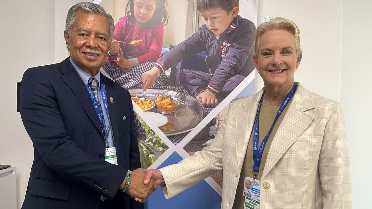 The climate crisis impacts global food security on an unprecedented scale.

These challenges, and other issues including Pacific disaster responses were part of a meeting in margins of #COP28 with Cindy H. McCain, Executive Director of the UN World Food Programme.  #Pacific2050