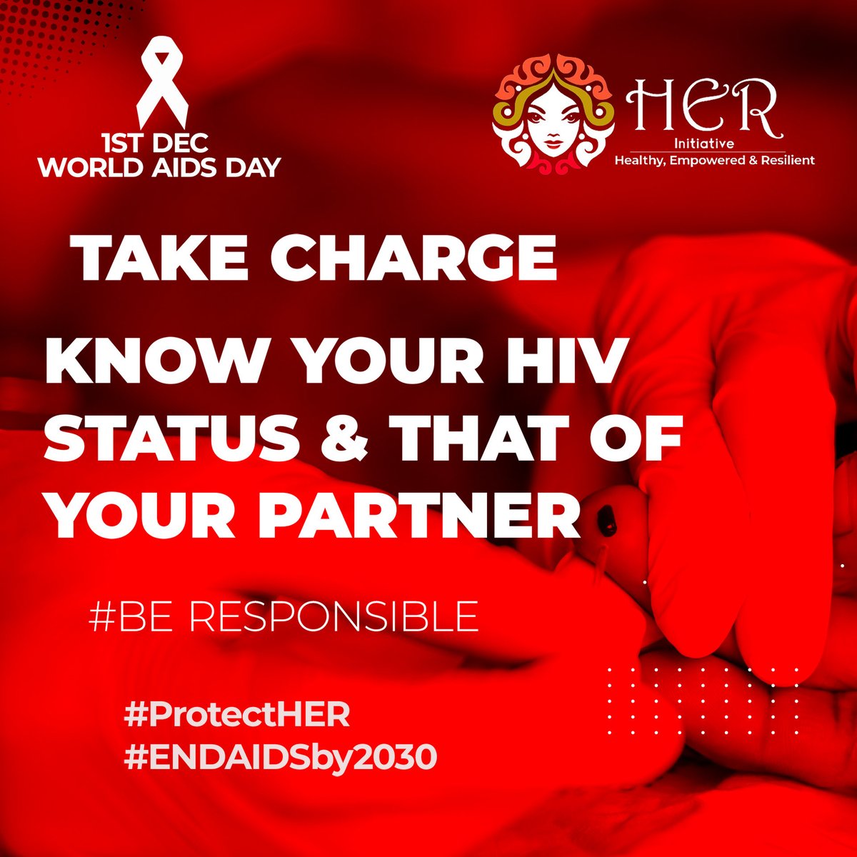 The only way to ascertain your #HIV status is through taking an HIV test!

#Takecharge 
#Beresponsible 

#EndAIDS2030Ug 
#WAD2023