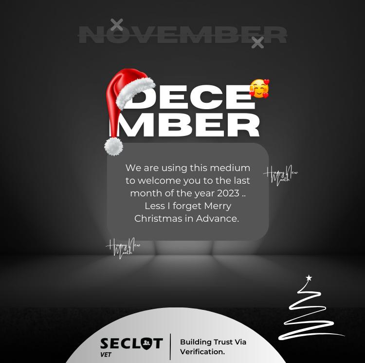 It A New 🙂💃💃💃
Let SeclotVet Verify Your Identity
#Happy new month #Verification #Verified #Seclotvet #Security