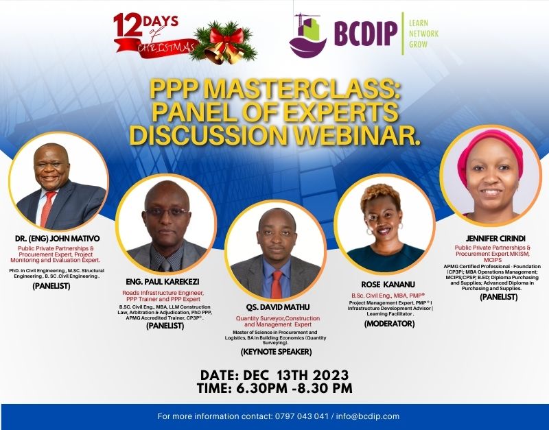 💫 BCDIP  #paneldiscussion  on  #PPP webinar :14th #december2023 at 6:30pm. Qs. David Mathu (MD/CEO, NHC), the #keynotespeaker  to address Affordable Housing Program #AHP and the role of #PPP

Sign up💫: lnkd.in/gRdWmxXD

#bcdipbuildscapacity 
#ppp
#skillsforthefuture