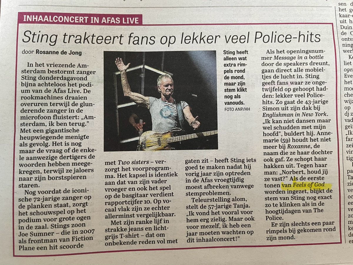 snekfen's tweet image. Volgende keer een recensent sturen met kennis van zaken @telegraaf #FieldsofGold