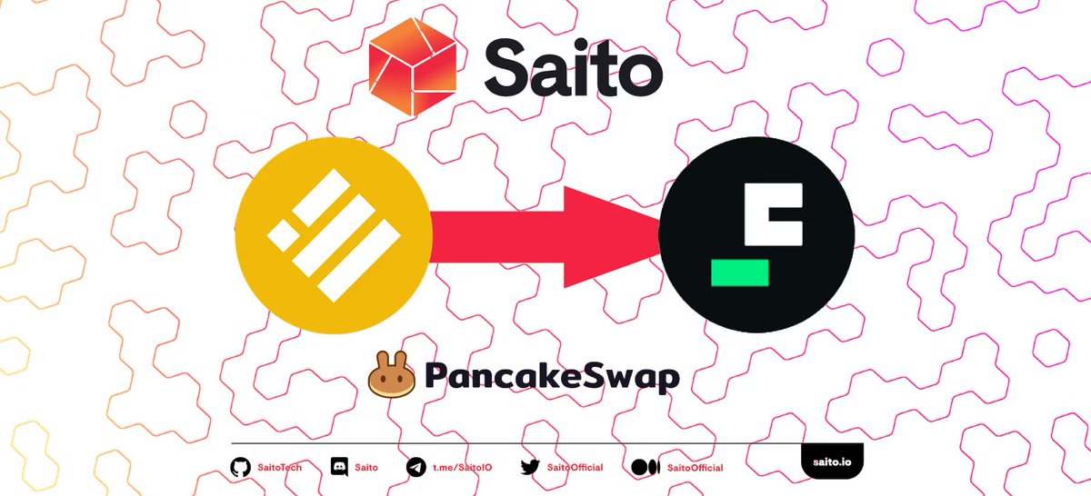 Heads up, Saitozens! We're making some liquidity adjustments on PancakeSwap 📊

🚨 This is about liquidity migration on PancakeSwap, not the ERC20 token migration to Saito Mainnet.

Remember, token migration to the mainnet remains optional, and please beware of scammers!

The