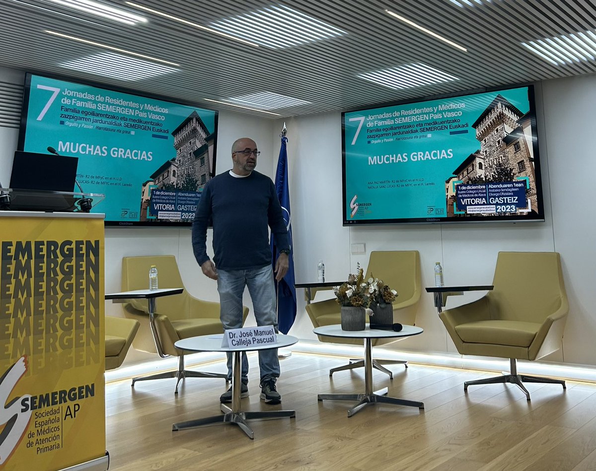 VII Jornada de Residentes y Médicos de Familia de <a href="/semergenpv/">SEMERGEN PAIS VASCO</a> 
Sesión de casos clínicos. Moderan Dr. Jose Manuel Calleja y Dra. Silvia del Amo Cachan
#semergeneuskadi23 <a href="/SEMERGENap/">SEMERGEN | Médicos de AP</a>
