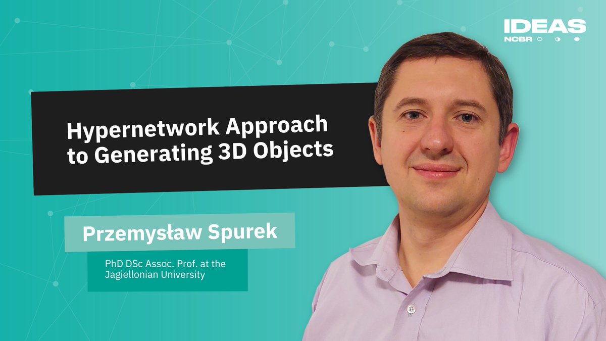IDEAS_NCBR's tweet image. 🖼 In October, Przemysław Spurek talked about "Hypernetwork approach to generating 3D objects" during open research seminar at IDEAS NCBR.
👉Now you can watch the video on our YouTube channel! #computergraphics #computervision
youtube.com/watch?v=_Y-UiW…