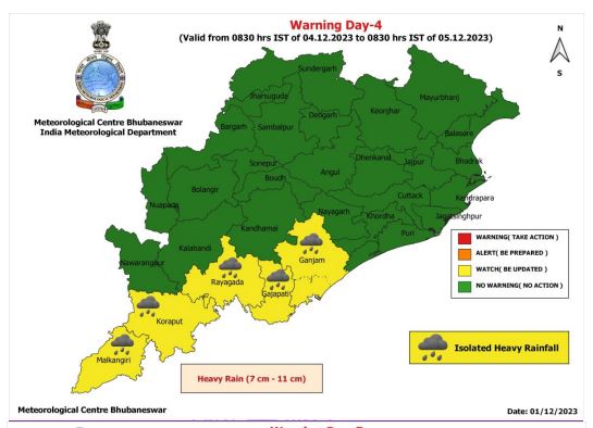 #WeatherUpdate Rainfall forecast/warning