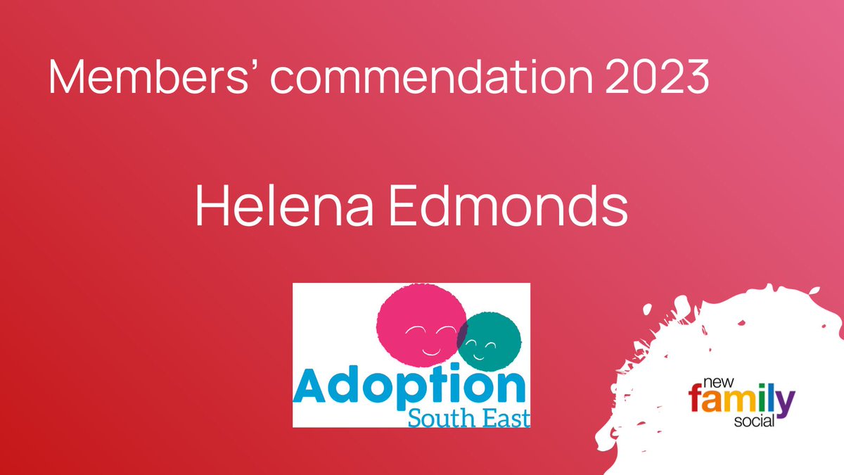 lgbtadoptfoster's tweet photo. Helena Edmonds from @AdoptionSE  also receives a members' commendation. She's described by our LGBTQ+ members as 'incredibly understanding and set up meetings with everyone supporting our son'. Congrats to Helena! https://t.co/t3v74lfmba https://t.co/g3dyEI6Imc
