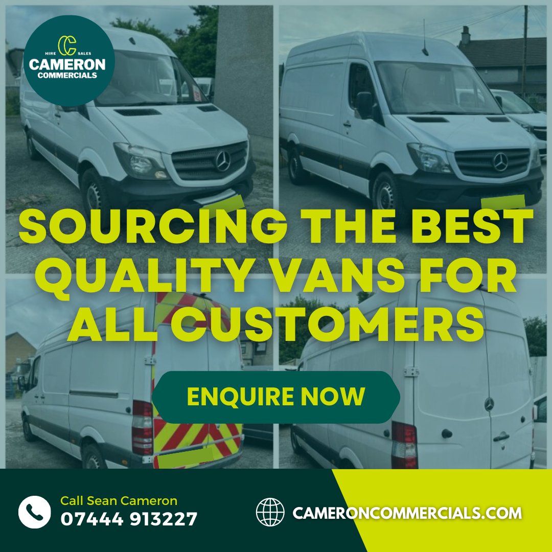 At Cameron Commercials, our expertise lies in procuring top-notch light commercial vehicles! 🚚🔍

For inquiries about new and used vans, reach out below. 👇

🌐 cameroncommercials.com/vehicle-sourci…

#QualityVans #VehicleSourcing #VanSales #VanLeasing #CustomerExperience