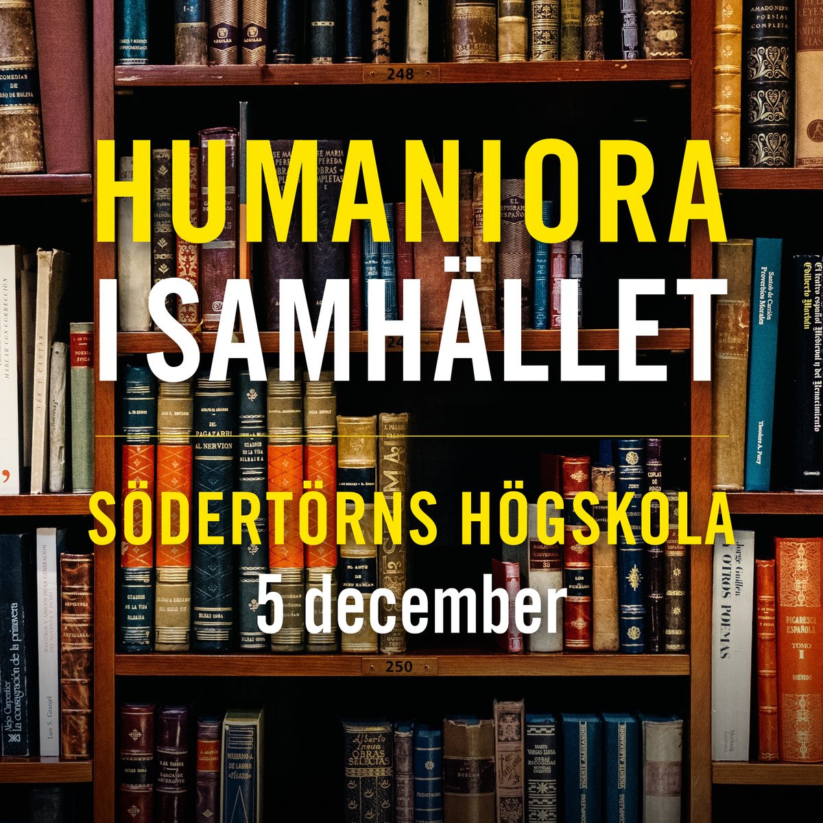 Du kan fortfarande anmäla dig till seminariet #Humaniora i samhället på @sodertorn tis 5 december kl. 13–16! Kostnadsfritt och öppet för alla – anmäl dig via länken! v-a.se/kalendarium/hu… Seminariet samarrangeras med @HumtankSverige och blir en djupdykning i hur vi skapar