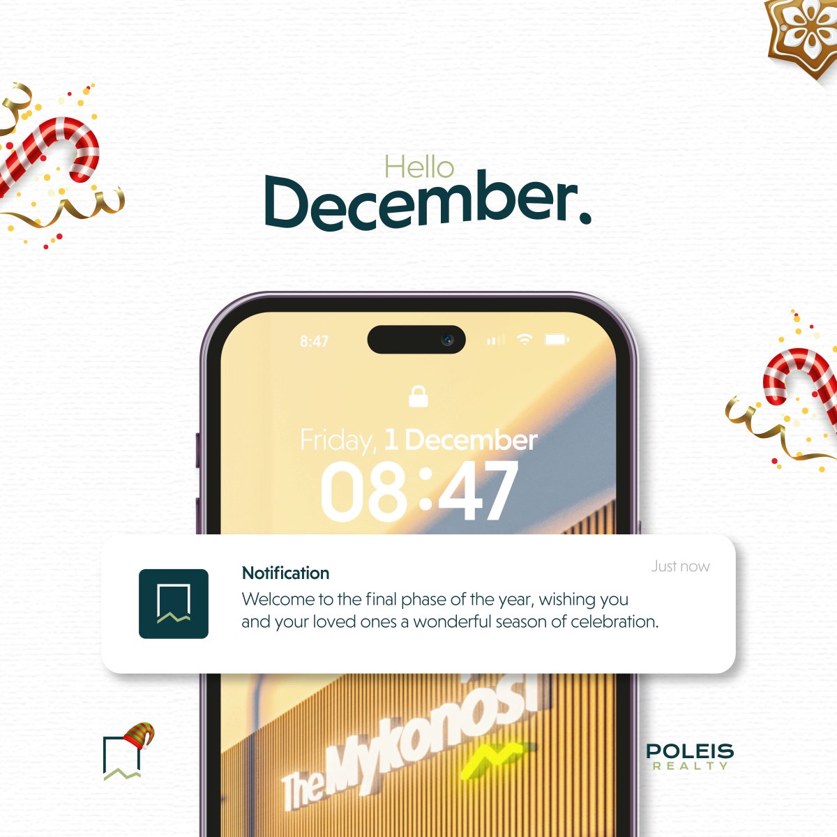 PoleisRealty's tweet photo. Wishing you and your loved ones a season filled with celebrations. Welcome to the final phase of the year. Happy new month. 
#SayYesToPoleisRealty

#realestate #investment #investmentadvisor #development #sustainability #sustainableliving #luxury #lifestyle #money #eden https://t.co/1UKhVuHFOy