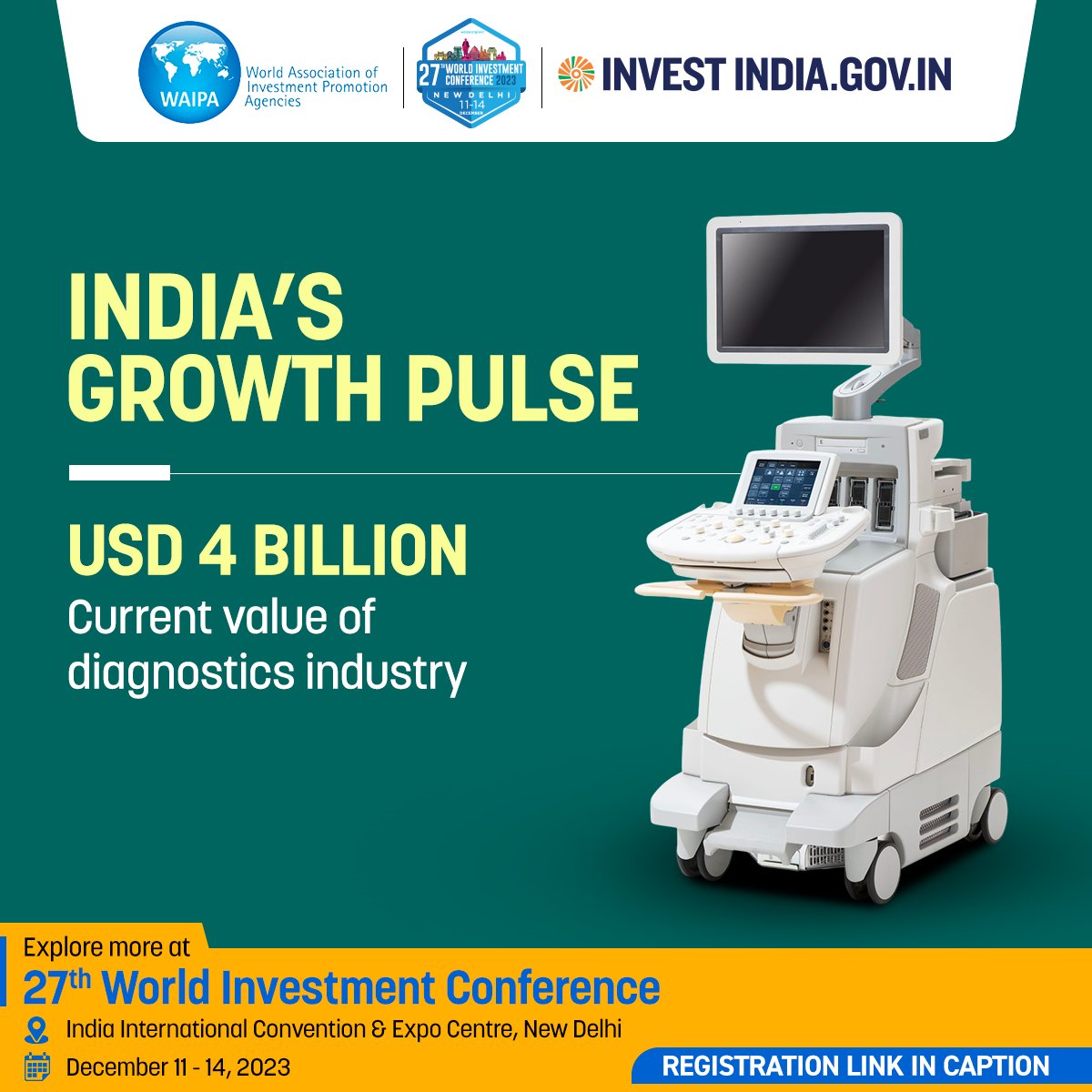 India proudly champions the world's largest health insurance scheme, #AyushmanBharat, backed by the government, ensuring #healthcare accessibility for all.🩺

Explore more at the 27th #WorldInvestmentConference: bit.ly/II_WAIPA_WIC

#WIC #WAIPA #WIC2023 #Glocal #InvestIndia